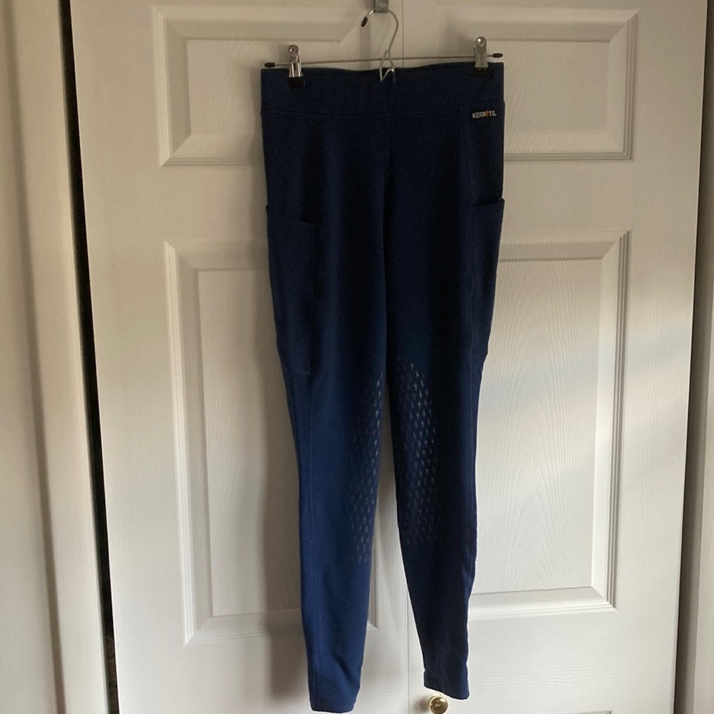 Kerrits merino wool riding tights size M blue. Worn and washed once.